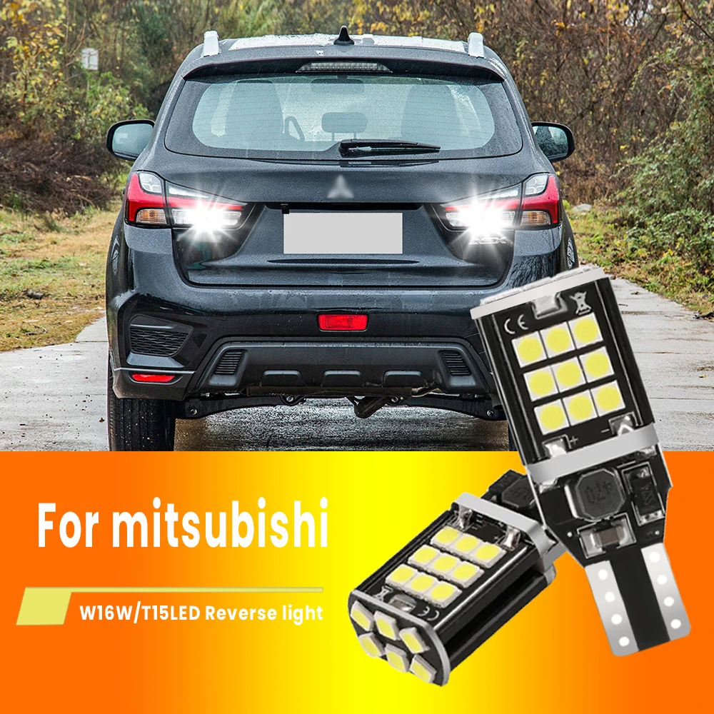 

2x For Mitsubishi ASX 2011 2013 2015 2020 2022 LED Reverse Light Blub Lamp W16W T15 921 Canbus White