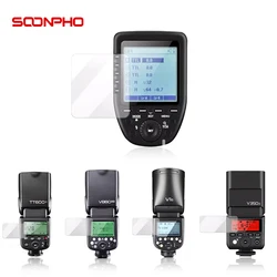 SOONPHO 카네라 플래시 라이트용 강화 유리 필름, x3 xpro 트리거 V1 V850III V860III TT685II V860II V850II TT600 V350 TT350