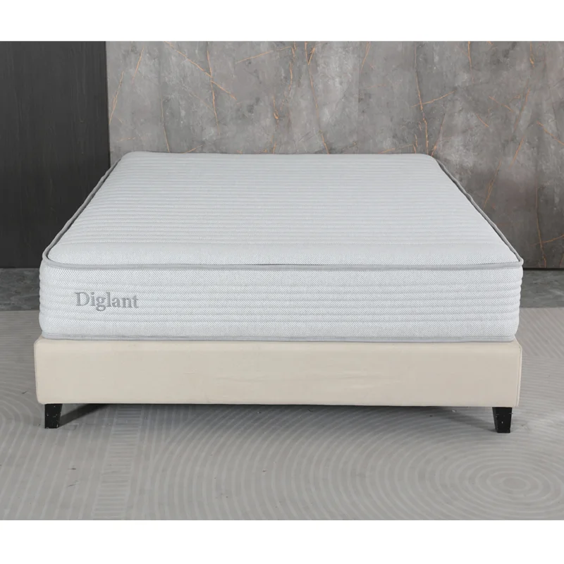 Eco-friendly Memory Foam Cool Mattress White Fabric Sleep Well Mattress King Size Foam Spring Mattress