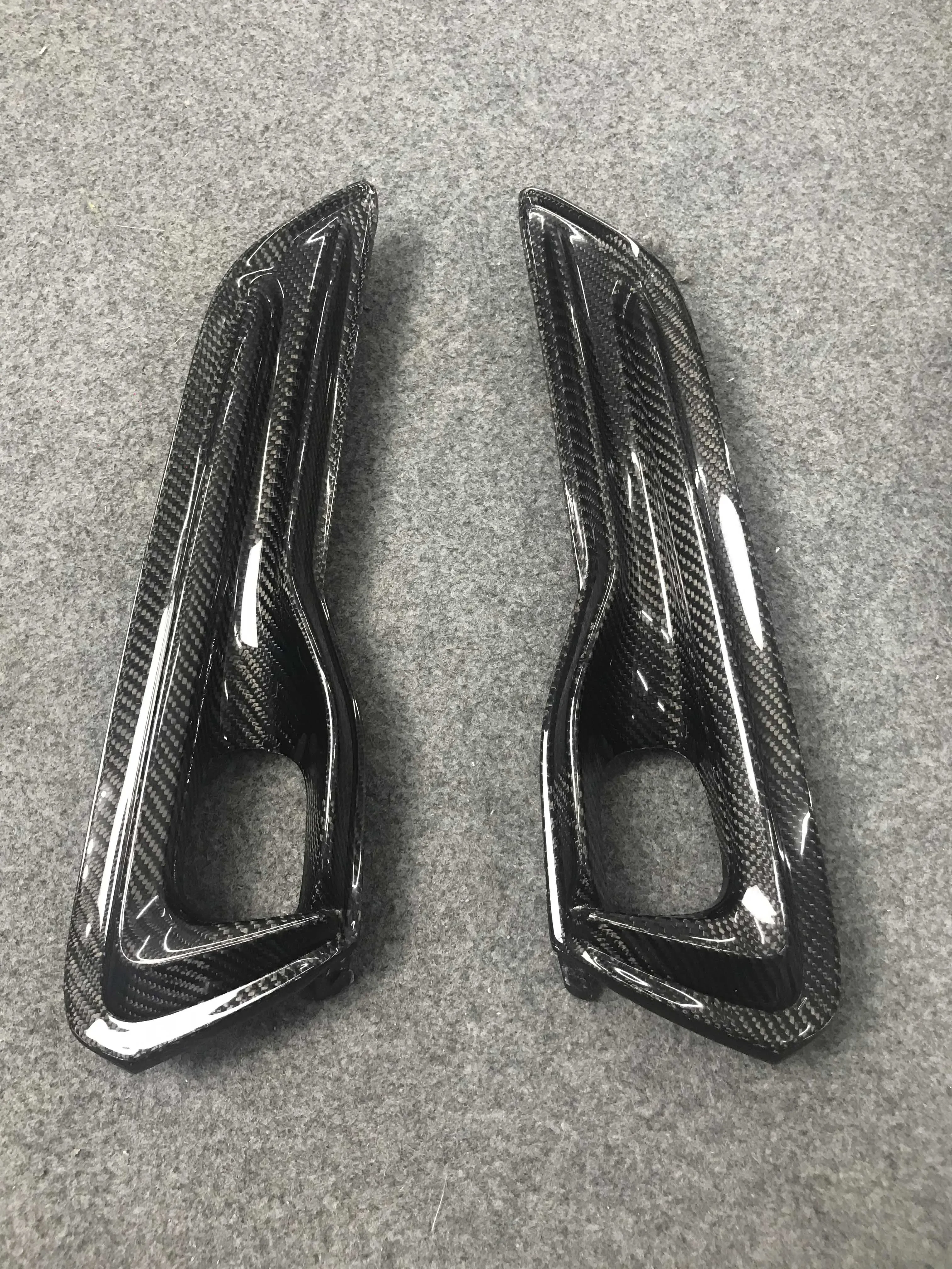 CARBON FIBER FRONT BUMPER FOG LAMP COVER FOR  INFINITI Q60  foglights frame