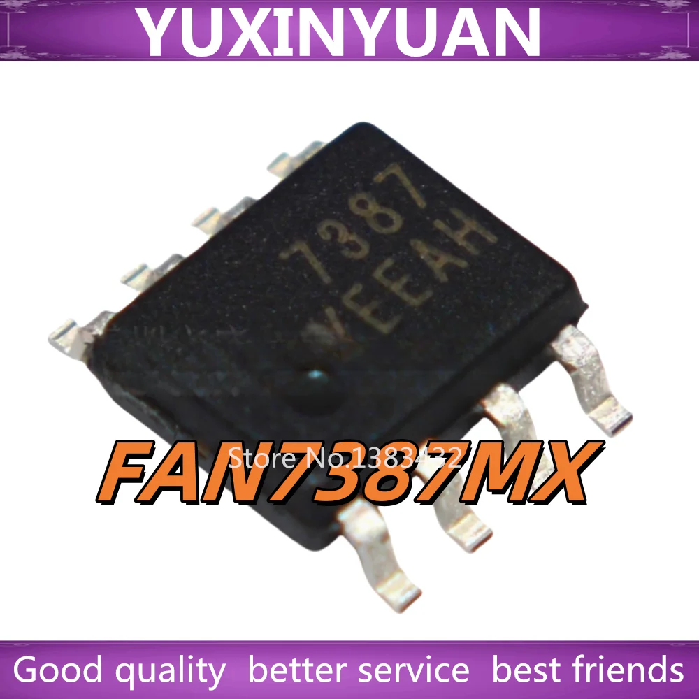 

5/PCS New Original FAN7387MX FAN7387 7387 SOP8 Lighting driver chip In Stock