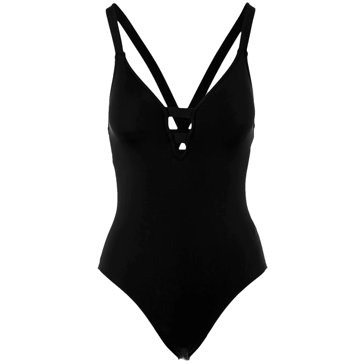 Sexy Women Bodysuit One Piece Swimwear Black Swimsuit Swimming  Bathing Suit Summer Beachwear Monokini