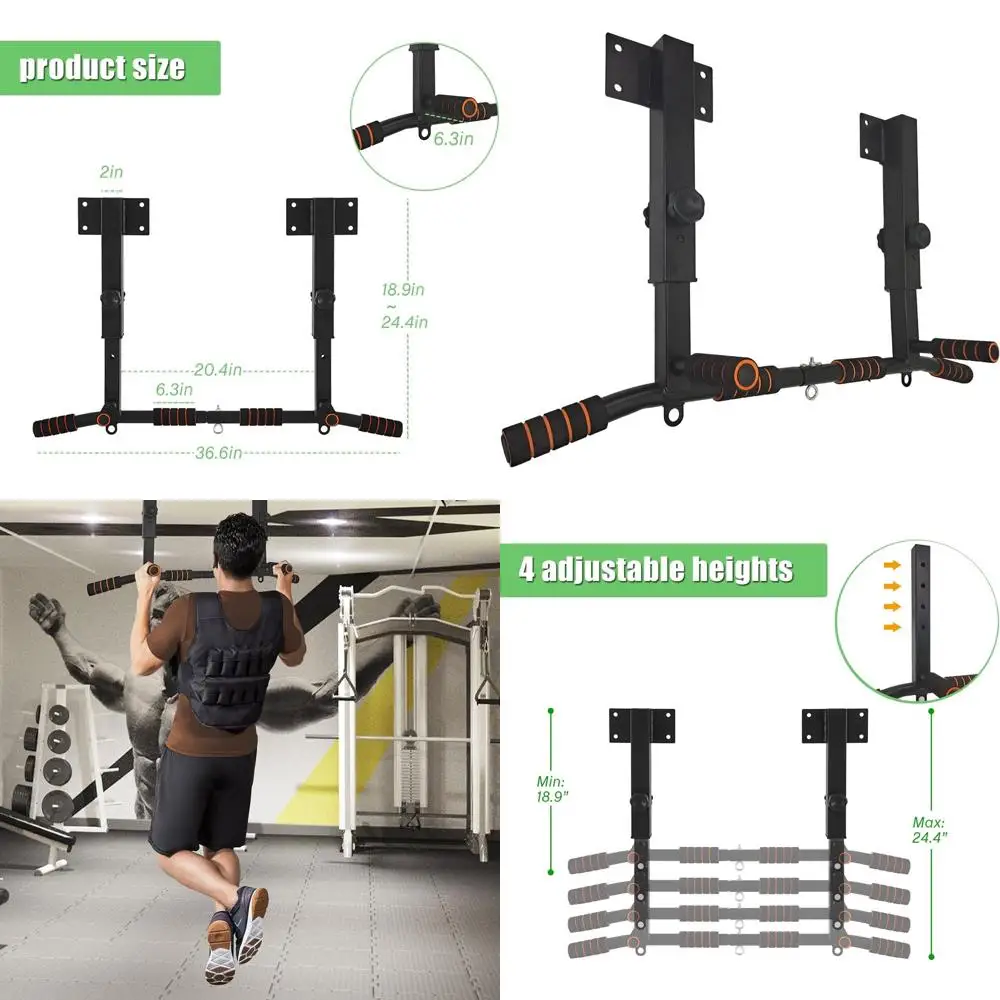 

Wall Mount Pull Up Bar Wall Mounted Body Press Pull Up Bar Gym Chin-Up for Upper Body Workout
