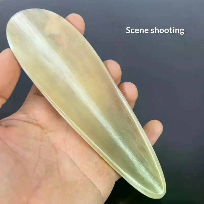 1PCS Natural Buffalo Horn No Stress Guasha Massage Tool Acupuncture SPA Therapy Gua Sha Massager Scraping Board Beauty Tools
