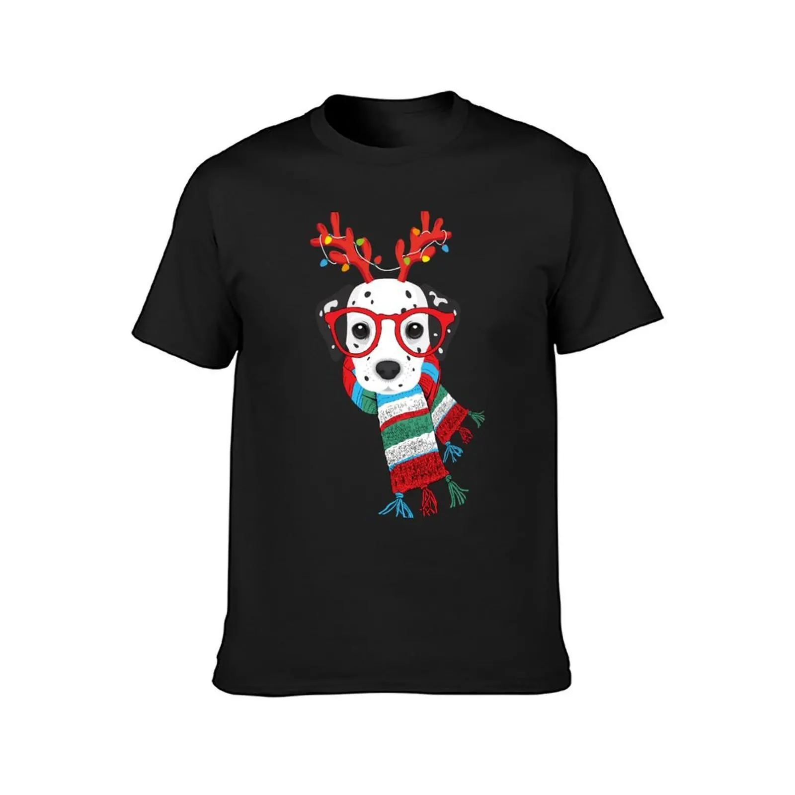 Dalmatian Xmas Holidays Reindeer Christmas Lights T-Shirt shirts graphic tees cute clothes oversized men t shirts