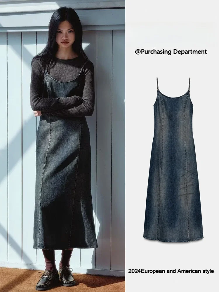 

Ele Winter Новое женское джинсовое платье миди с эффектом Wa на бретельках для пар No Sve Regular Sve Длина Другое 00%