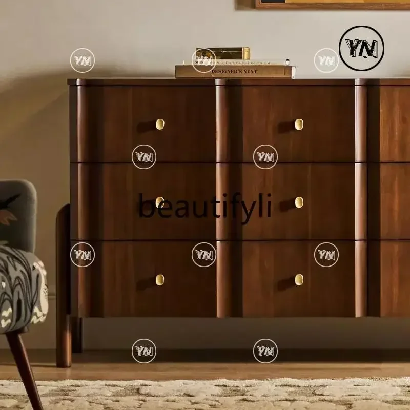 

XZ1"Retro solid wood chest, French customer side cabinet entrance entrance decoration, bedroom home locker