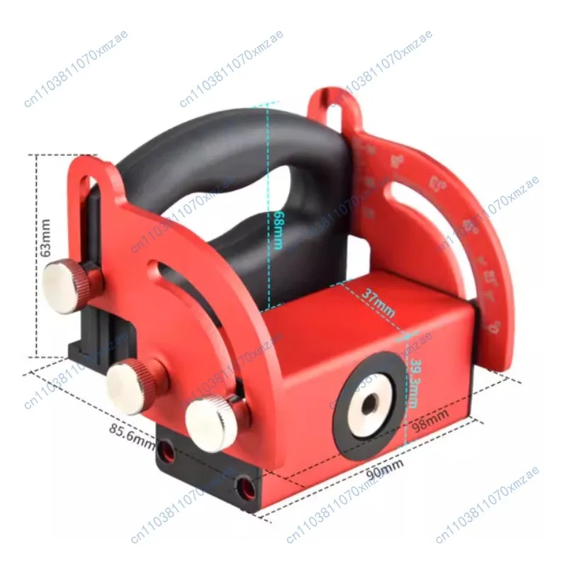 Adjustable multi-angle woodworking bevel hole locator and straight hole puncher