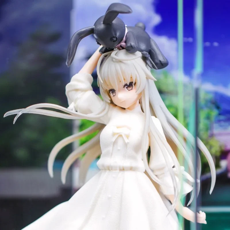 Kasuvano Sora Anime japonés Kawaii Girl vestido blanco de pie PVC modelo de colección juguetes figura