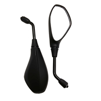 Motorcycle Rear View Mirrors Motorbike Black Handlebar End Side Mirror For Scooters ATV Bike Motorcycles 2pcs/Pair