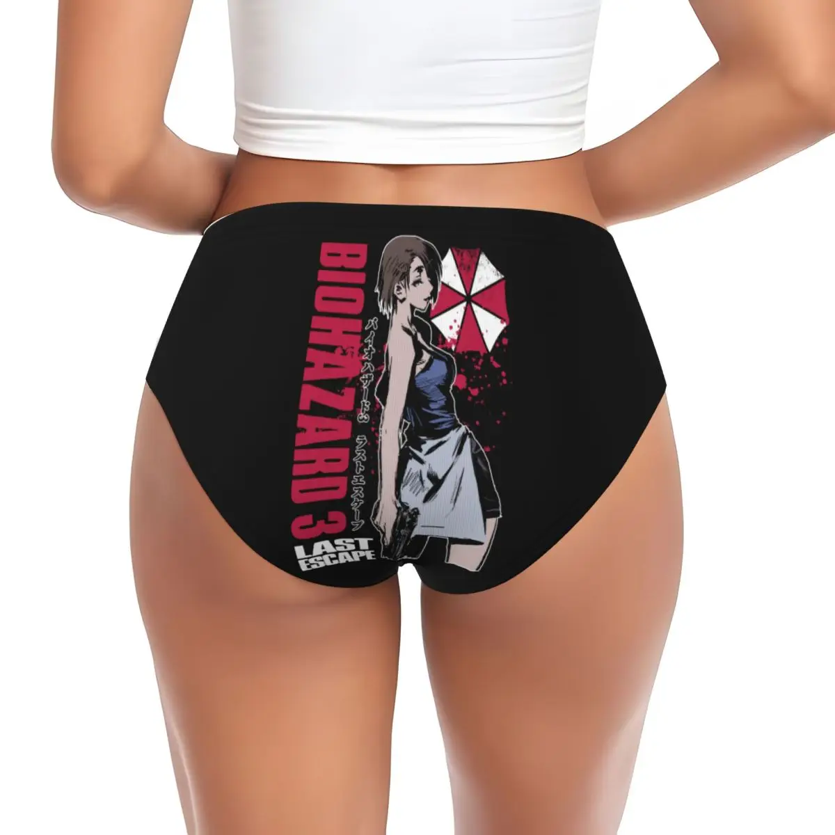 Custom Funny Corps Umbrella Brief Panties Womens Breathable Stretch Video Game Underwear