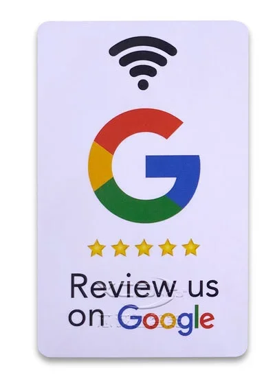 13,56 MHz programmierbares Acryl mit selbstklebender Rückseite, NFC-Tischaufkleber, Durchmesser 10 cm, Google Bewertungen, NFC-Aufkleber, NFC 215