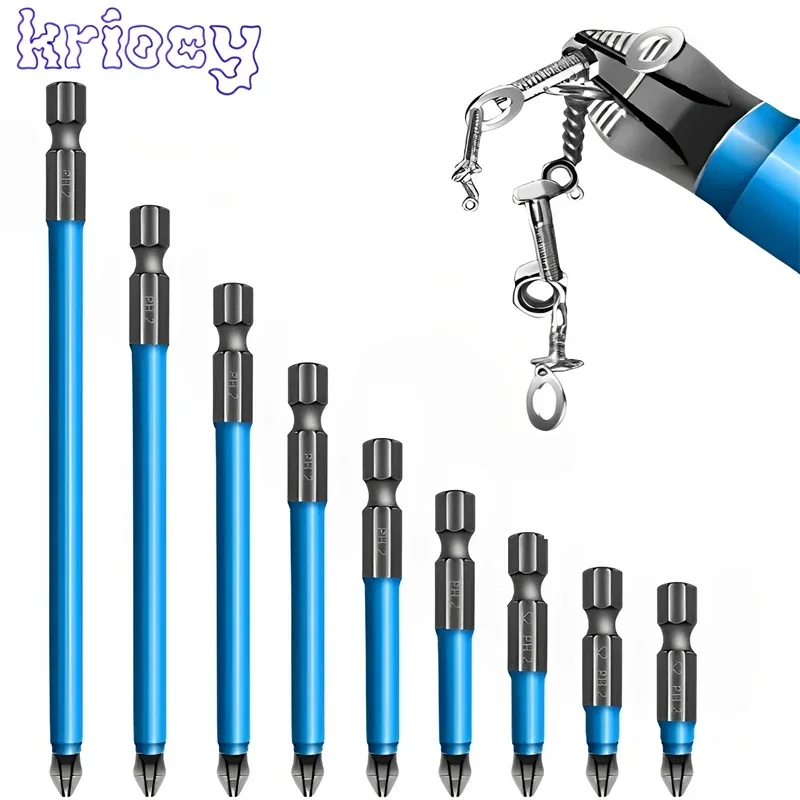 PH2 Cross Drill Bit Head Screwdriver Bits Hand Tools Anti Slip Electric Hex Shank Magnetic Screwdriver 25/50/65/70mm Drill Bit