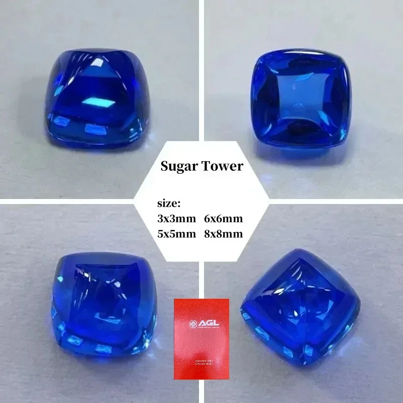 

A+New Lab Grown Cobalt Spinel Various Shapes Loose Gemstone For Jewelry Making Main Materials Selectable AGL Certificate