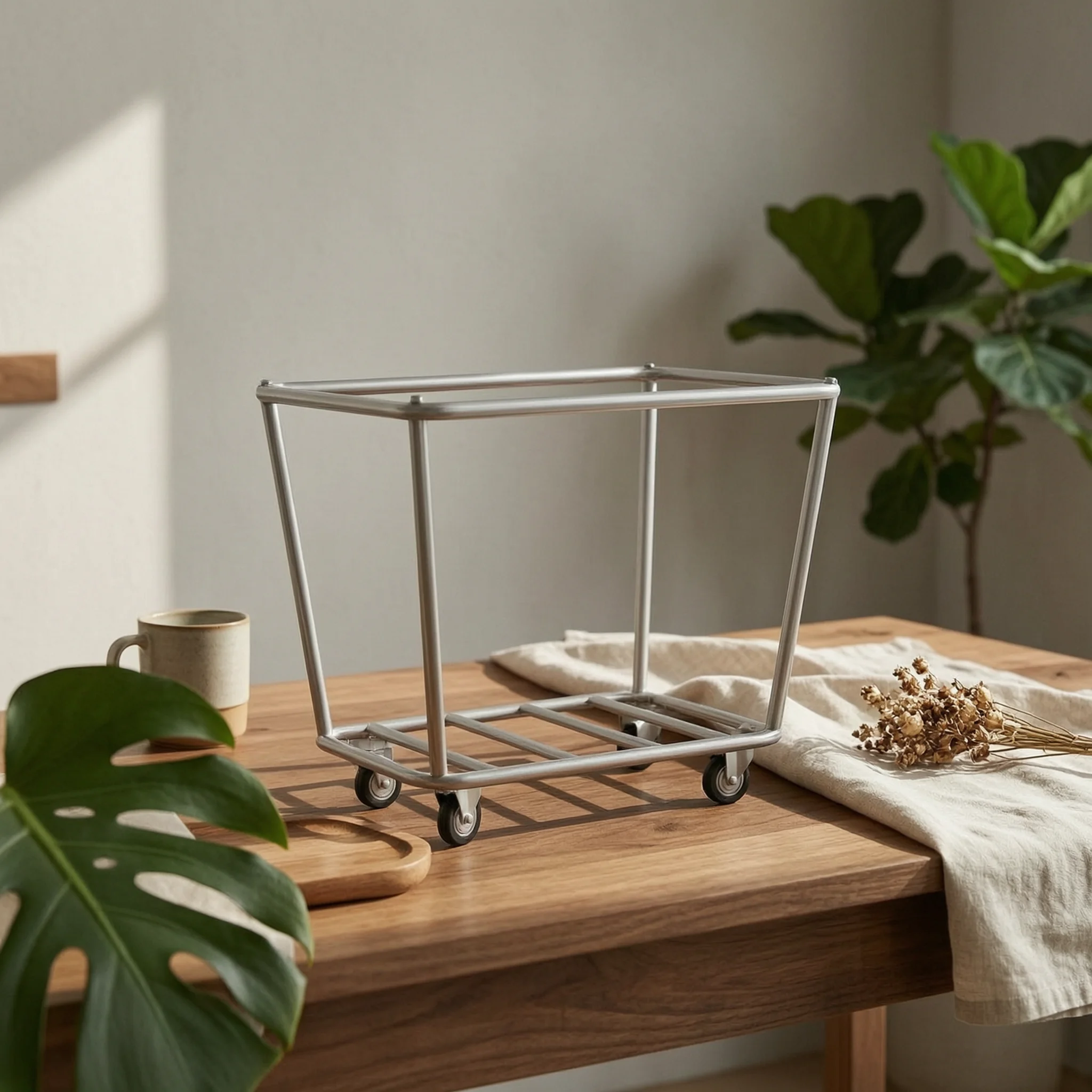 Laundry Cart Frame Industrial Housekeeping Cart Frame Long-Lasting Metal for Hotel Personnel, Hotels, Laundries