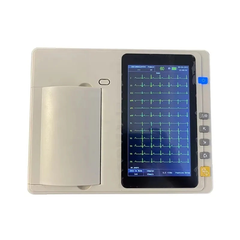 Portable 12 Lead 3/6/12 Channel EKG Device Veterinary Electronic Handheld ECG Machine for Heart Monitoring