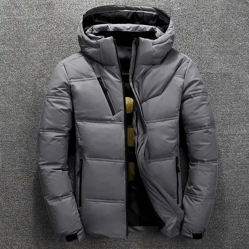 Winter New Thick Casual Lightweight Hooded Detachable Warm White Duck Down Jacket Men's