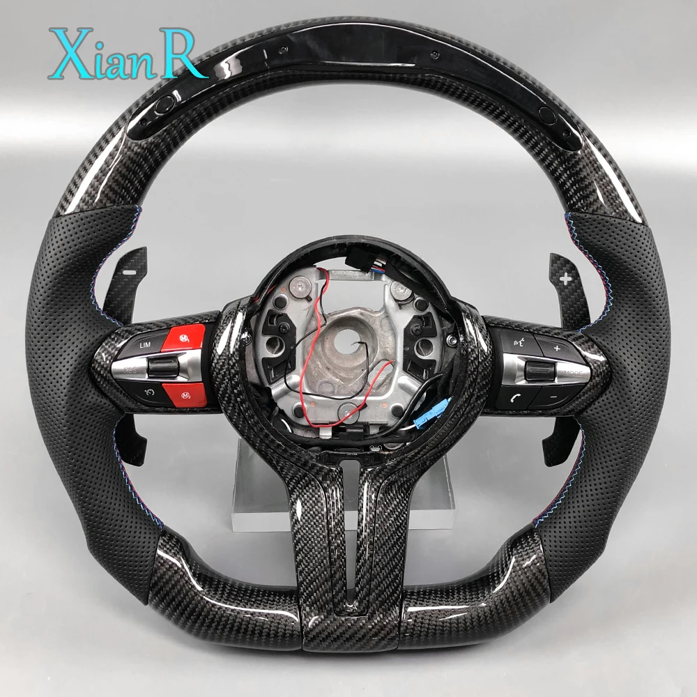 

Светодиодный руль из углеродного волокна с магнитными лопастями переключения передач для BMW F30 F31 F32 F33 F34 F36 F87 F80 F82 поддерживает настройку