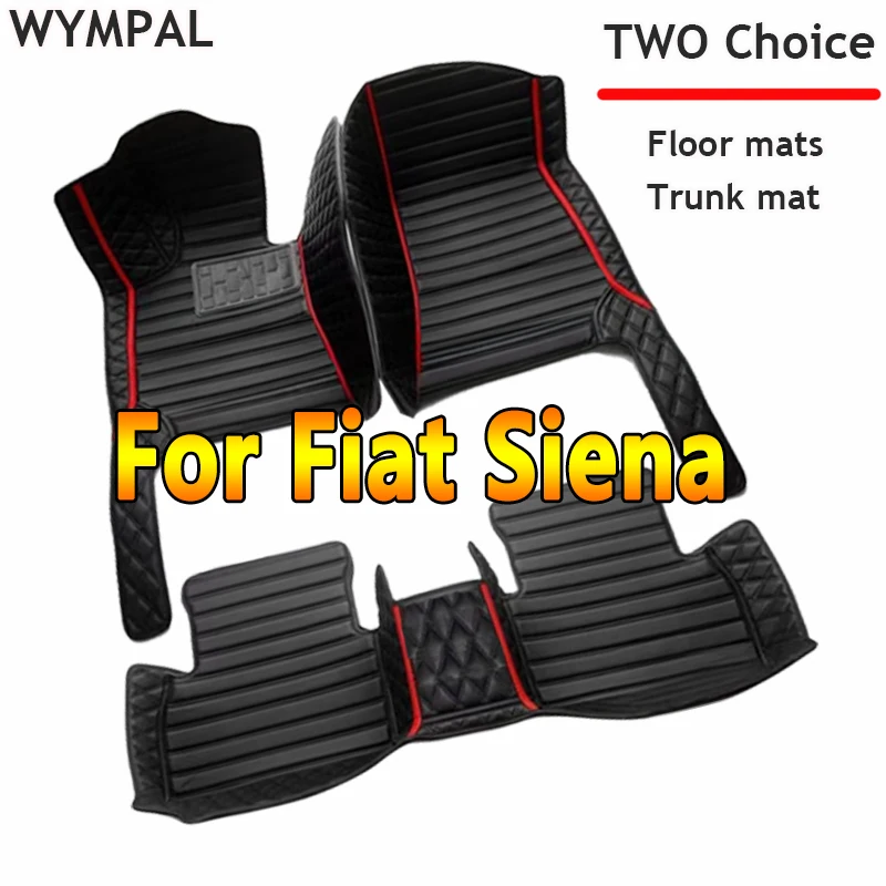 

Custom Automotive Car Floor Mats For Fiat Siena 2004 2005 2006 2007 2008 Auto Luxury Leather Men Women Car Mats Full Coverage