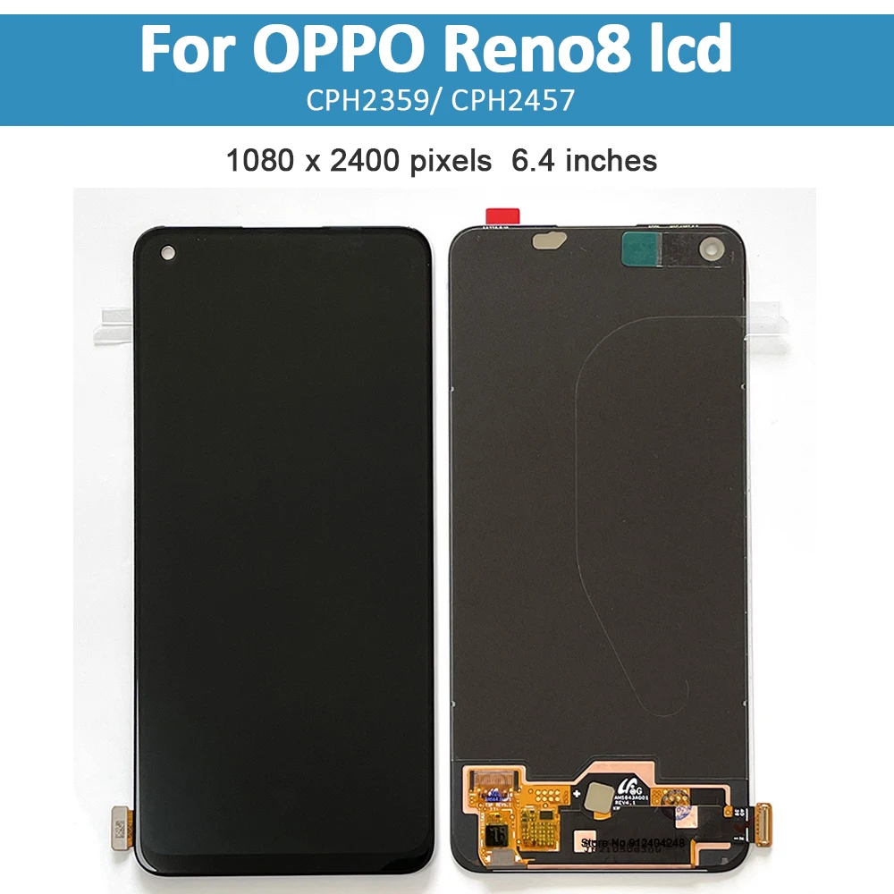 6.43'' Original AMOLED For OPPO Reno8 lcd Display Screen Touch Panel Digitizer For OPPO Reno 8 4G CPH2359 CPH2457 lcd