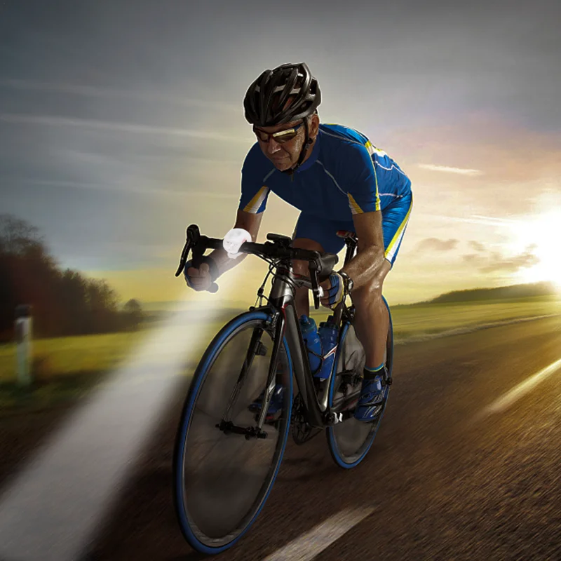 Bicycle Front Light Silicone LED Head Front Rear Wheel Bike Light Waterproof Cycling With Battery Bicycle Accessories