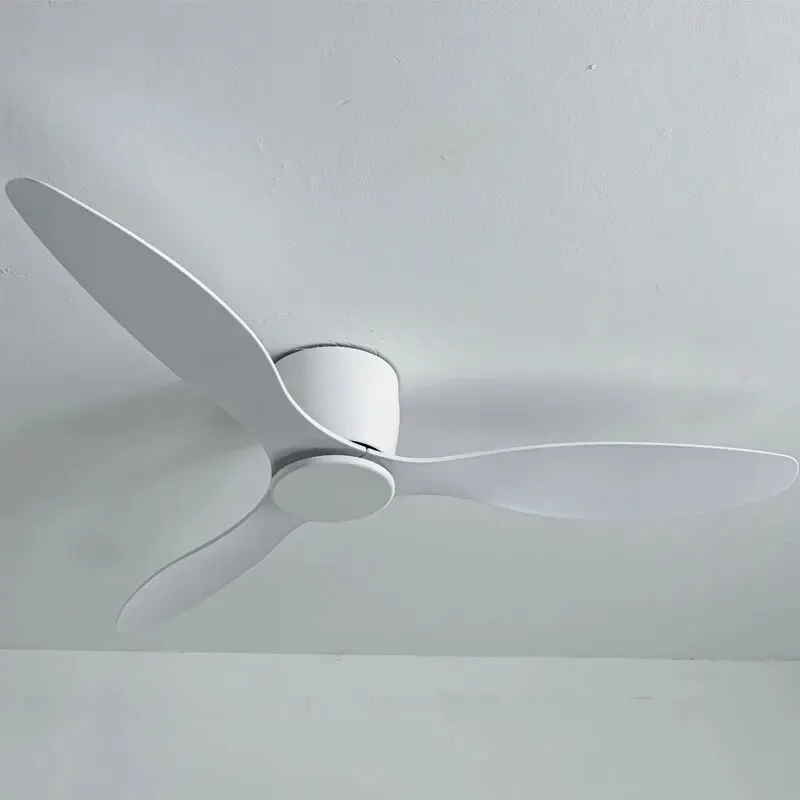 Low Floor Ceiling Fans Only 42 Inch 52 Remote Control Cooling Fans Lamp Design Ceiling Fan No Light White Wood Black Color FAN