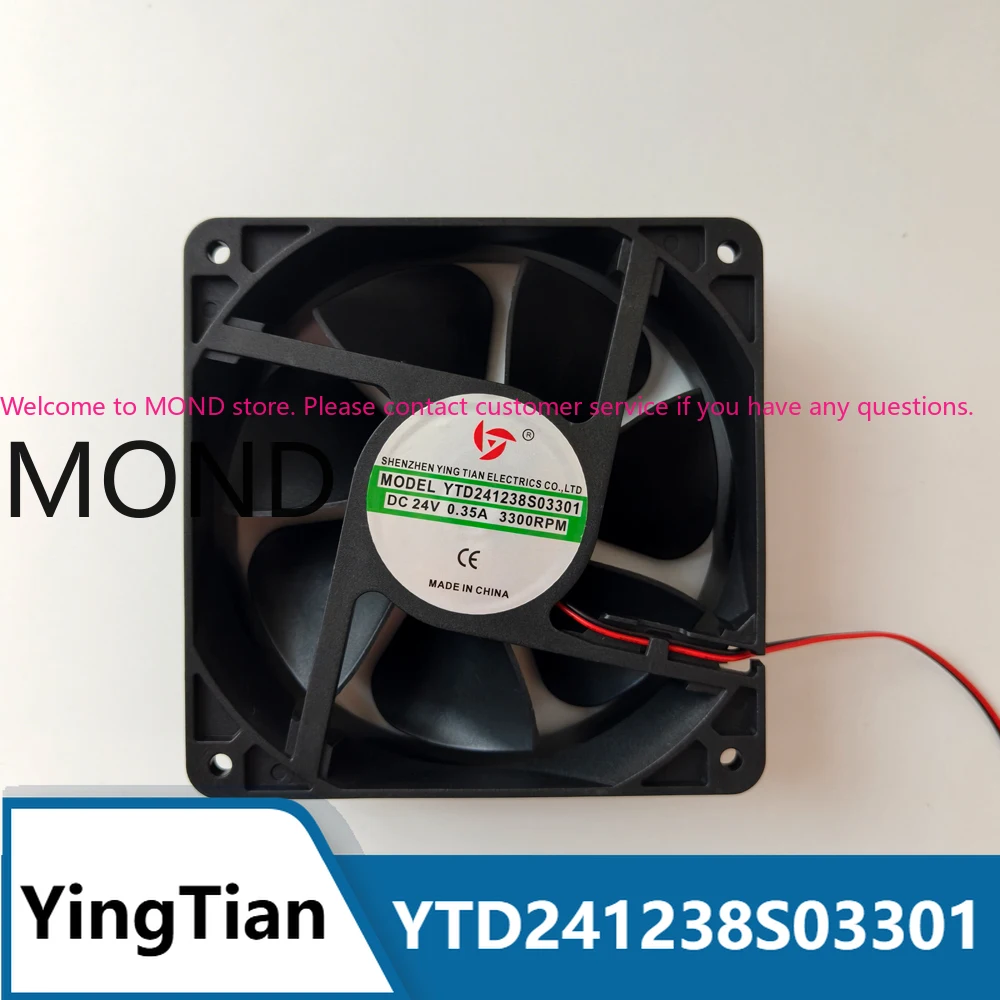 YingTian YTD241238S03301 24V 0.35A 12CM 12038 High Air Welding Machine Exhaust Cooling Fan 120x120x38mm