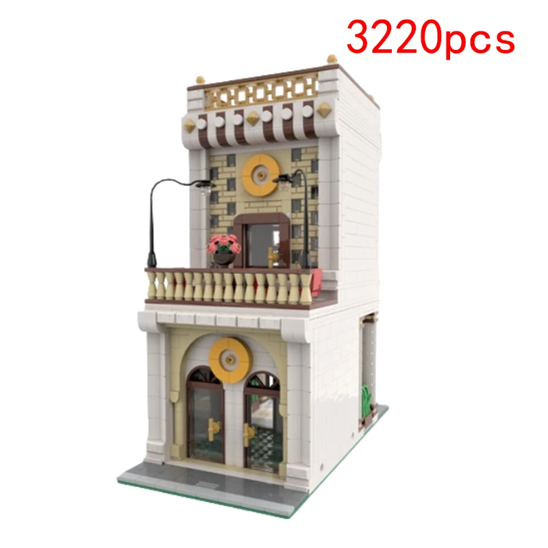 Spot MOC-131134 corner street view garden building 152077 small particle assembly building block model toy girl gift