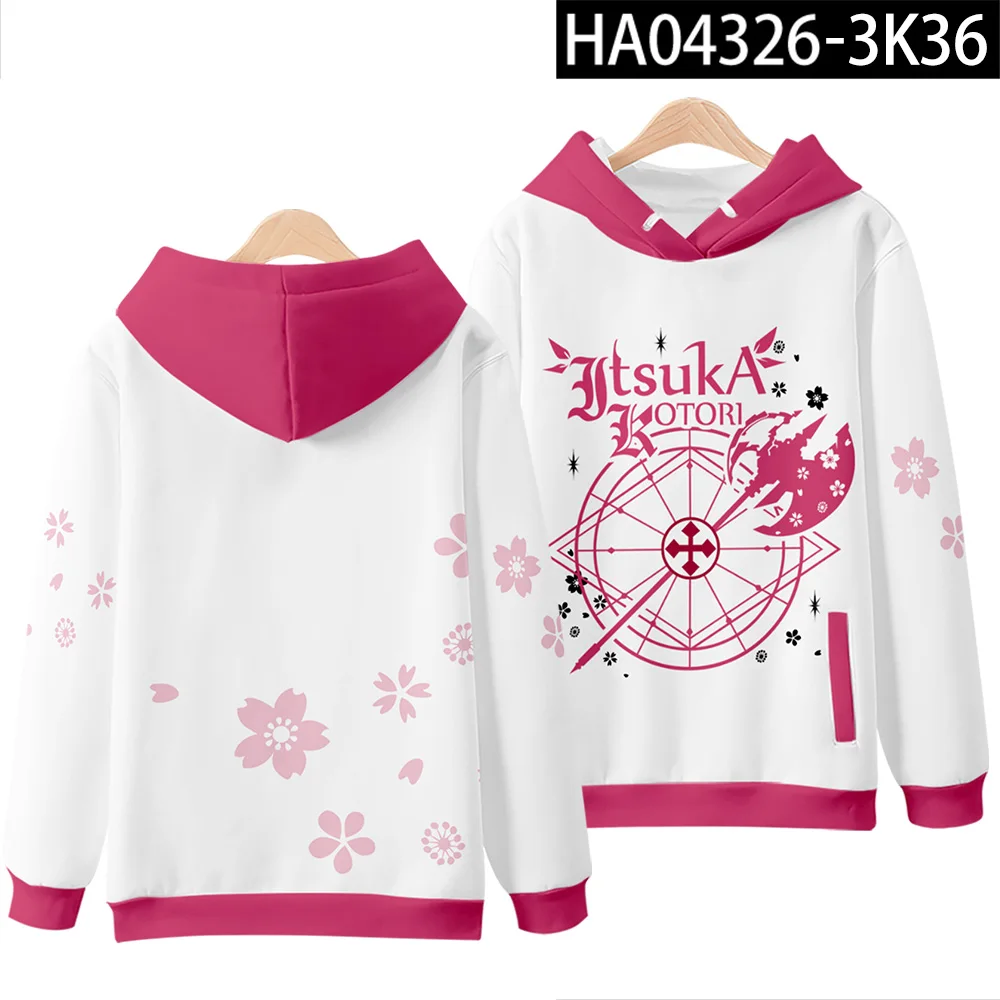 Bluza z kapturem z kapturem Anime A Live Kotori Itsuka Cosplay kobiety bluza w stylu Harajuku Streetwear Hip Hop kurtka odzież wierzchnia z kapturem