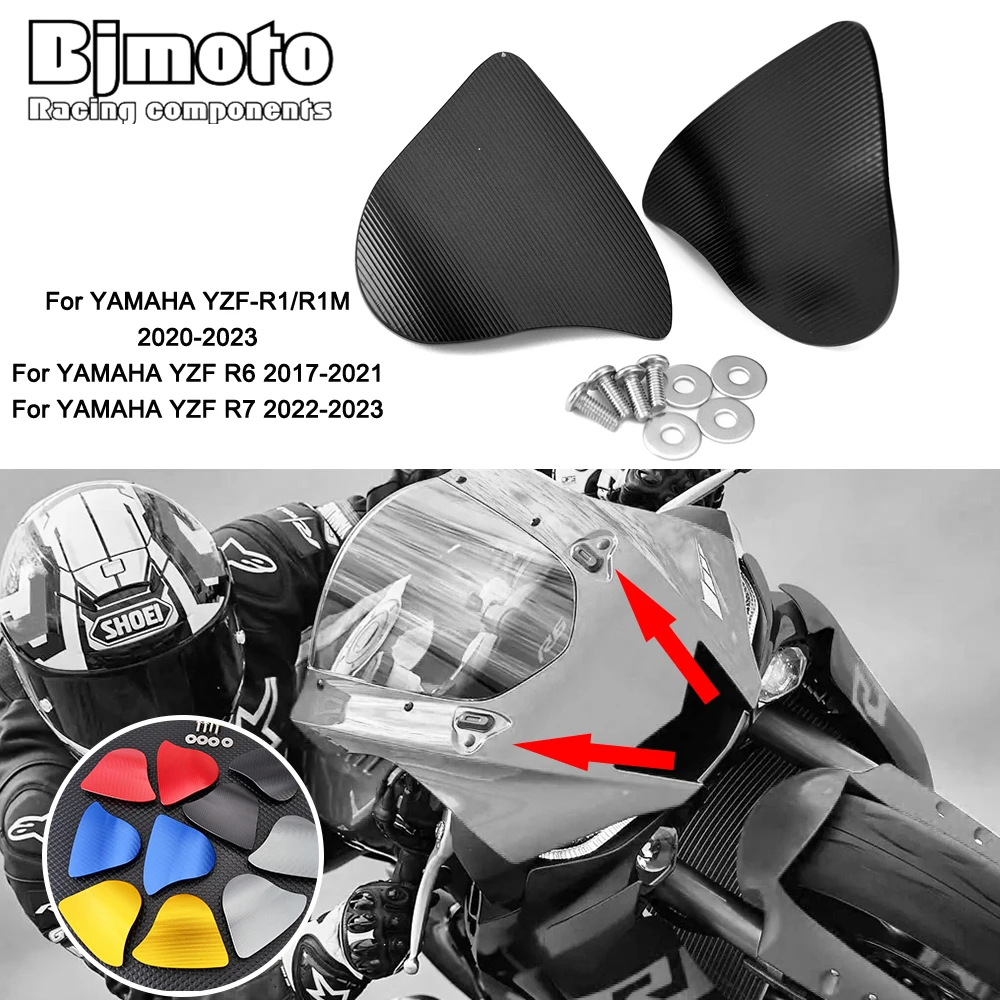 

R1 R6 R7 Motorcycle Mirror Hole Cap For YAMAHA YZF-R6 2017-2021 YZF-R7 2022-2023 YZF-R1/R1M 2020-2023 Rearview Mounts Cover