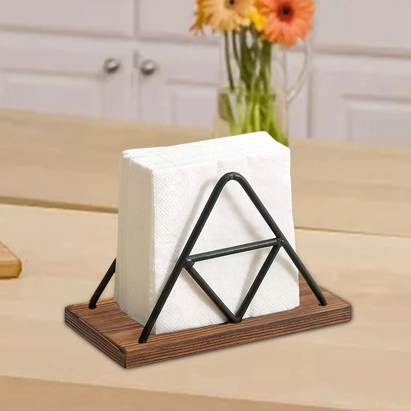 Paper Napkin Holder Organizer Tabletop Paper Napkin Holder Stand for Dining Table Kitchen Countertops Indoor Outdoor Use