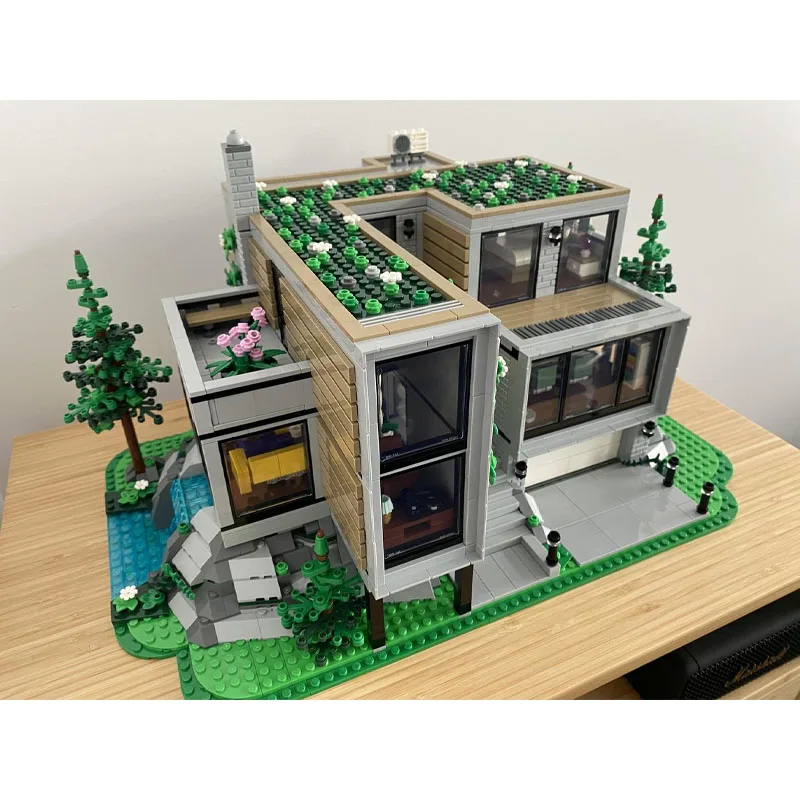 

MOC-167956City Modern Residential Urban Street Scene Building Block Model3915Parts MOC Creative Boy Children's Birthday Toy Gift