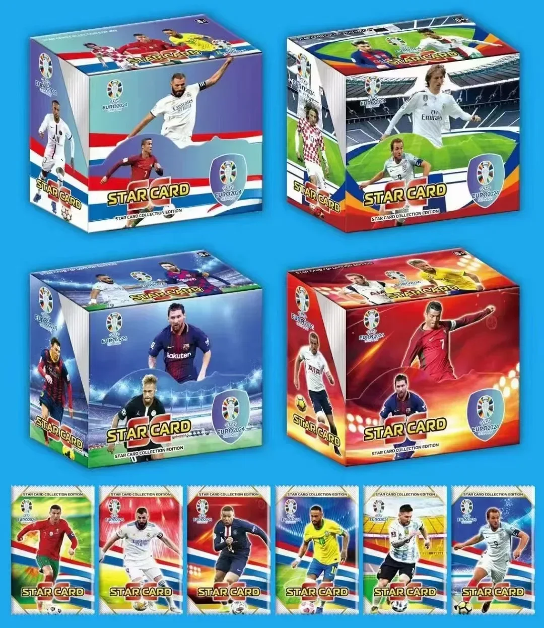 Hot 288pcs Football Card Stars World Stars Flash Card Collection 3D Football Card Album