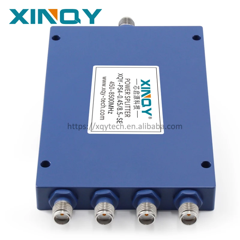 XINQY Combinatore di potenza RF Divisore di potenza 4 vie 20W 450-8500MHz WiFi RF Splitter di potenza con connettore S personalizzabile