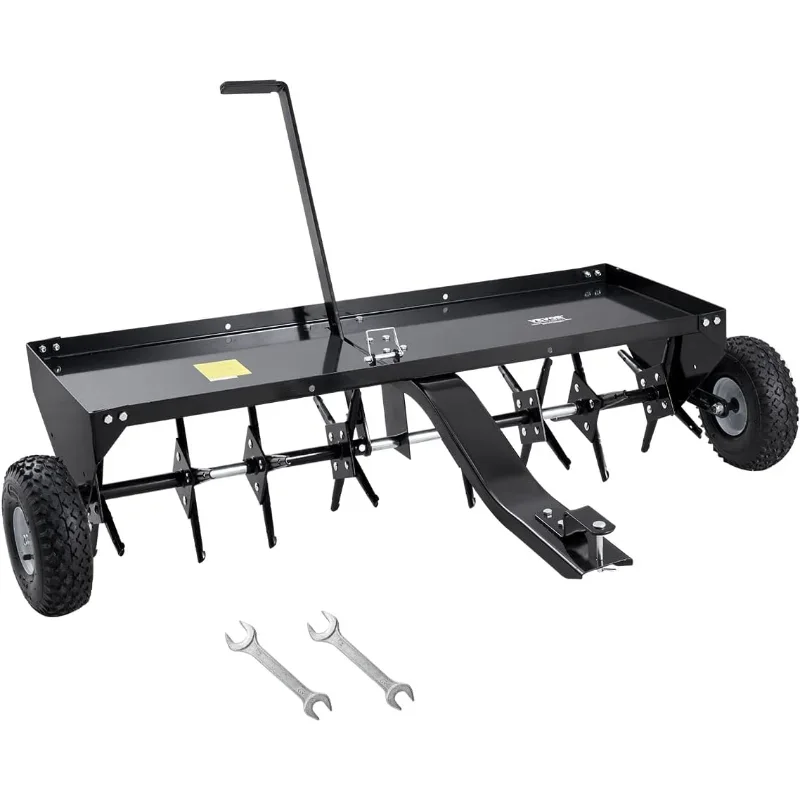 with Universal Hitch, Pull Behind Aerator Tow Behind Plug Aerator, 48-Inch Tow Behind Lawn Plug Aerator