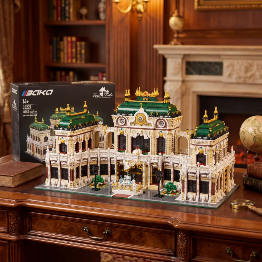 Série Street View : Ensemble de blocs de construction modulaires, modèle de palais de luxe, jouets de décoration de bureau en briques, cadeaux pour adultes