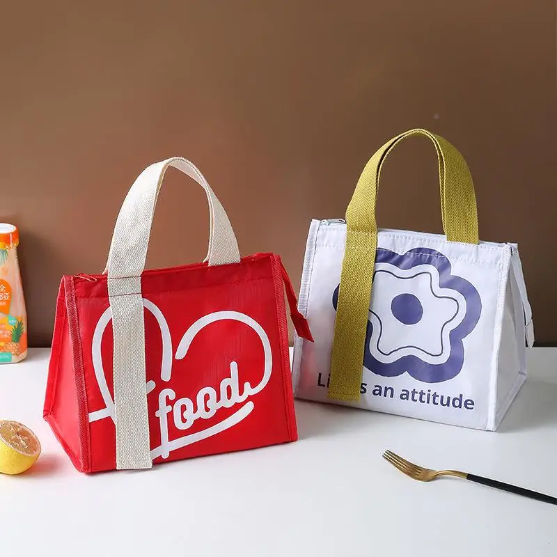 

Large Size Insulated Lunch Bag Student Handbag Meal Storage Oxford Cloth Bag High Value Thermal Box Bag for School And Home K...