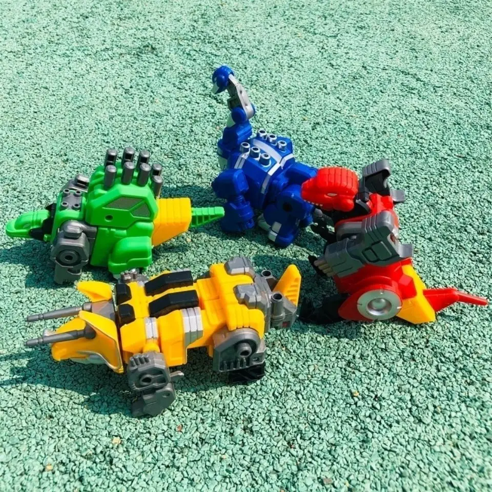 4-in-1 Anime Figuren Transformatie Robot Speelgoed DIY Plastic Model Geschenken Kinderspeelgoed voor Jongens Kerstcadeaus Verjaardagsgasten Geschenken