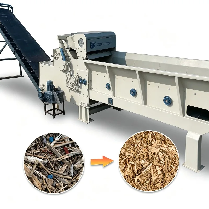 Affordable Diesel Comprehensive Wood Crusher Wood Shredder Chipper Hammer Mill for Sawdust Powder for Pallets & C&D Waste
