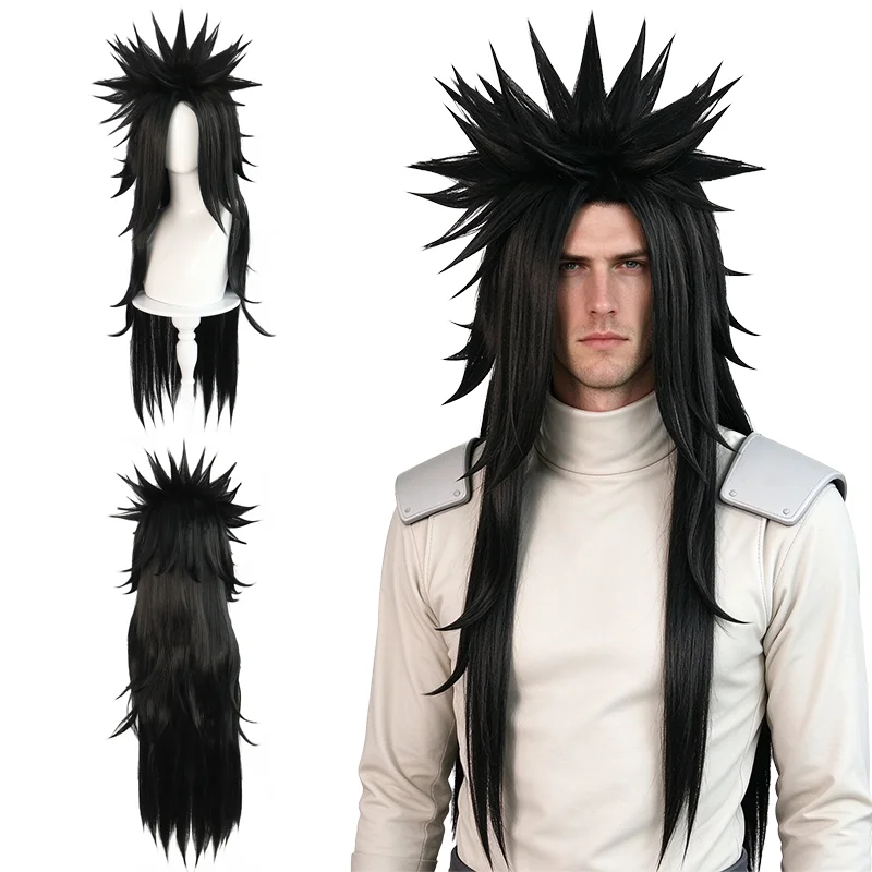 High-Quality Anime Jiraiya Uchiha Madara Nara Shikamaru Cosplay Synthetic Hair Unisex Daily Party Role Play Heat-Resistant Wig