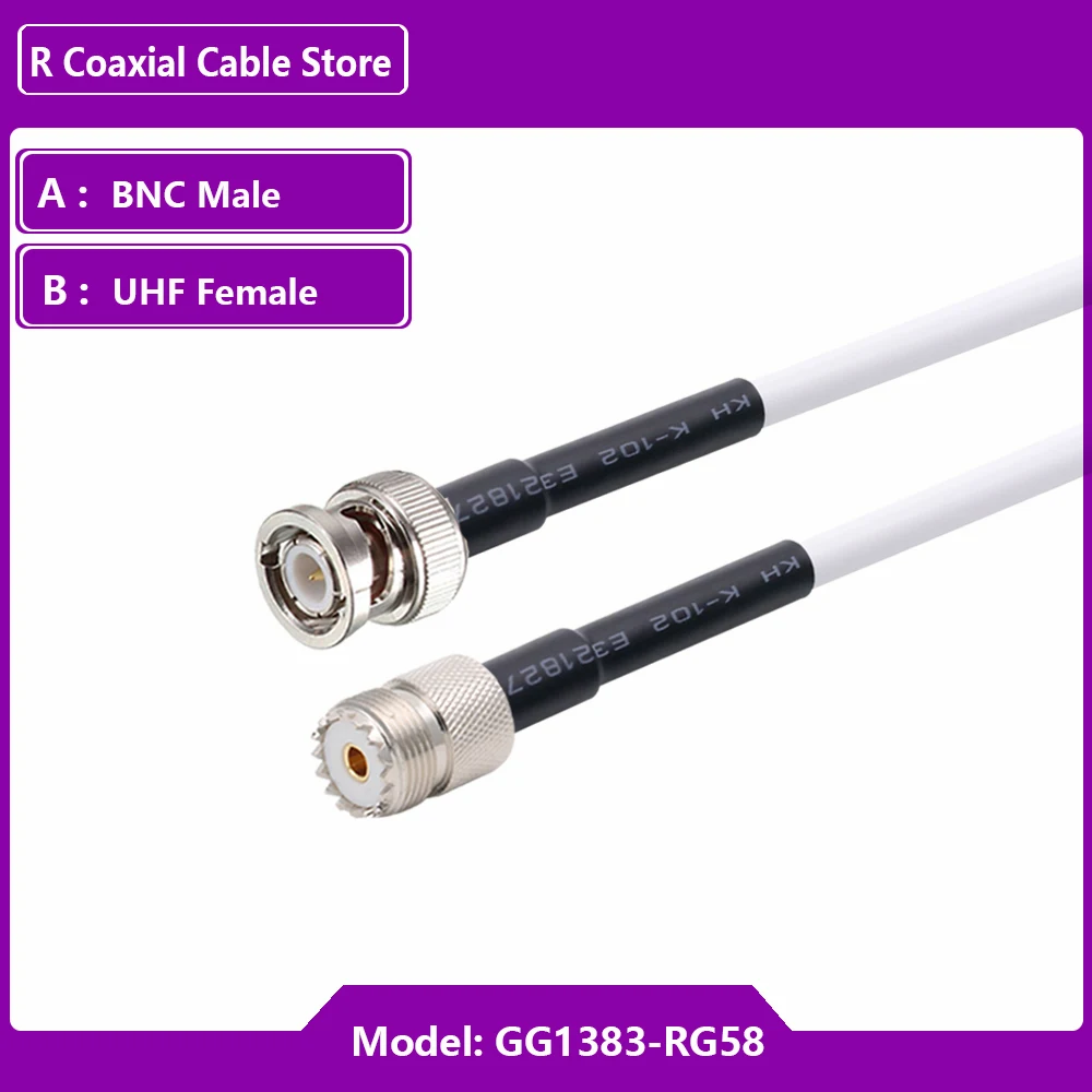 1 قطعة RF محوري RG58 كابل BNC ذكر إلى PL259 UHF ذكر موصل 30 سنتيمتر 12 "ل كاميرا تلفزيونات الدوائر المغلقة BNC RF محول RG58 50ohm كابل الكاميرا