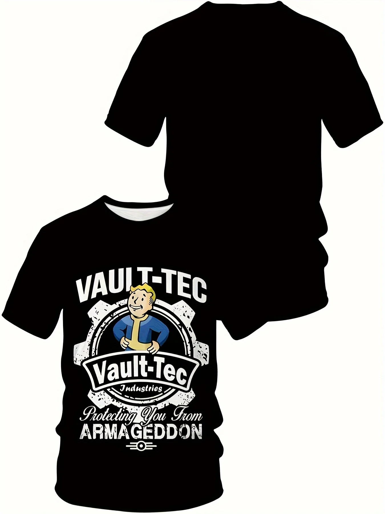 

2025 New Summer Vault Tec ARMAGEDDONT T-shirt Adult Sports T-shirt Men Women Short Sleeved T-shirt Neutral T-shirt Quick Drying