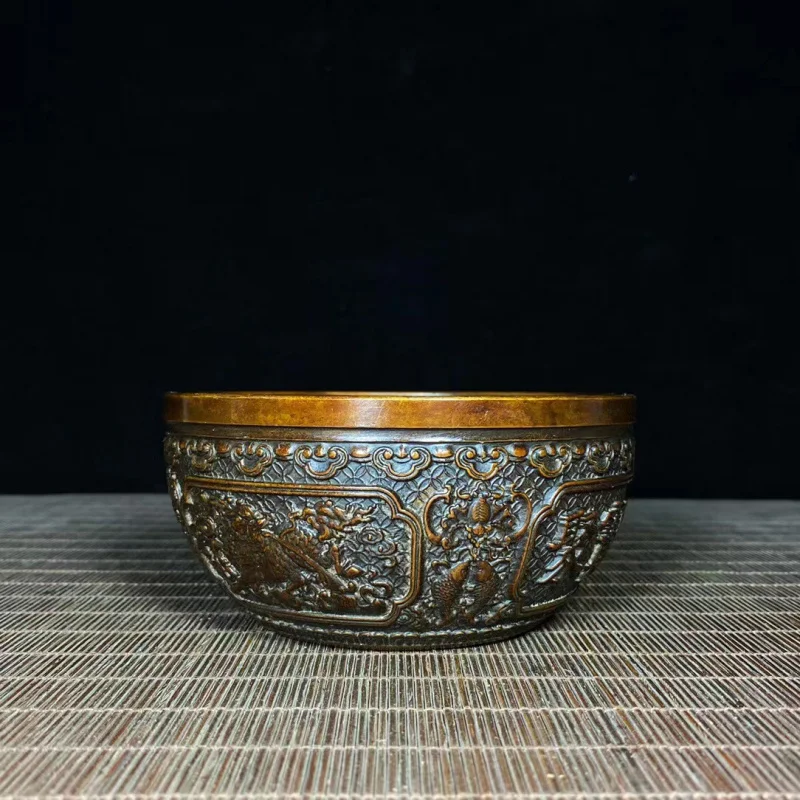 Antique copper, thickened copper ornaments, wealth-attracting vessels, cultural objects, old rural collectibles