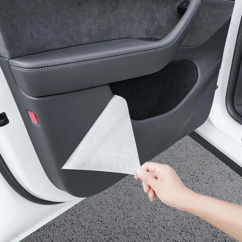 For Tesla Model Y Juniper/Model3 Highland Door Protection Pads, Front and Rear Door Panel anti Step and anti Kick Pads, 4 Pieces