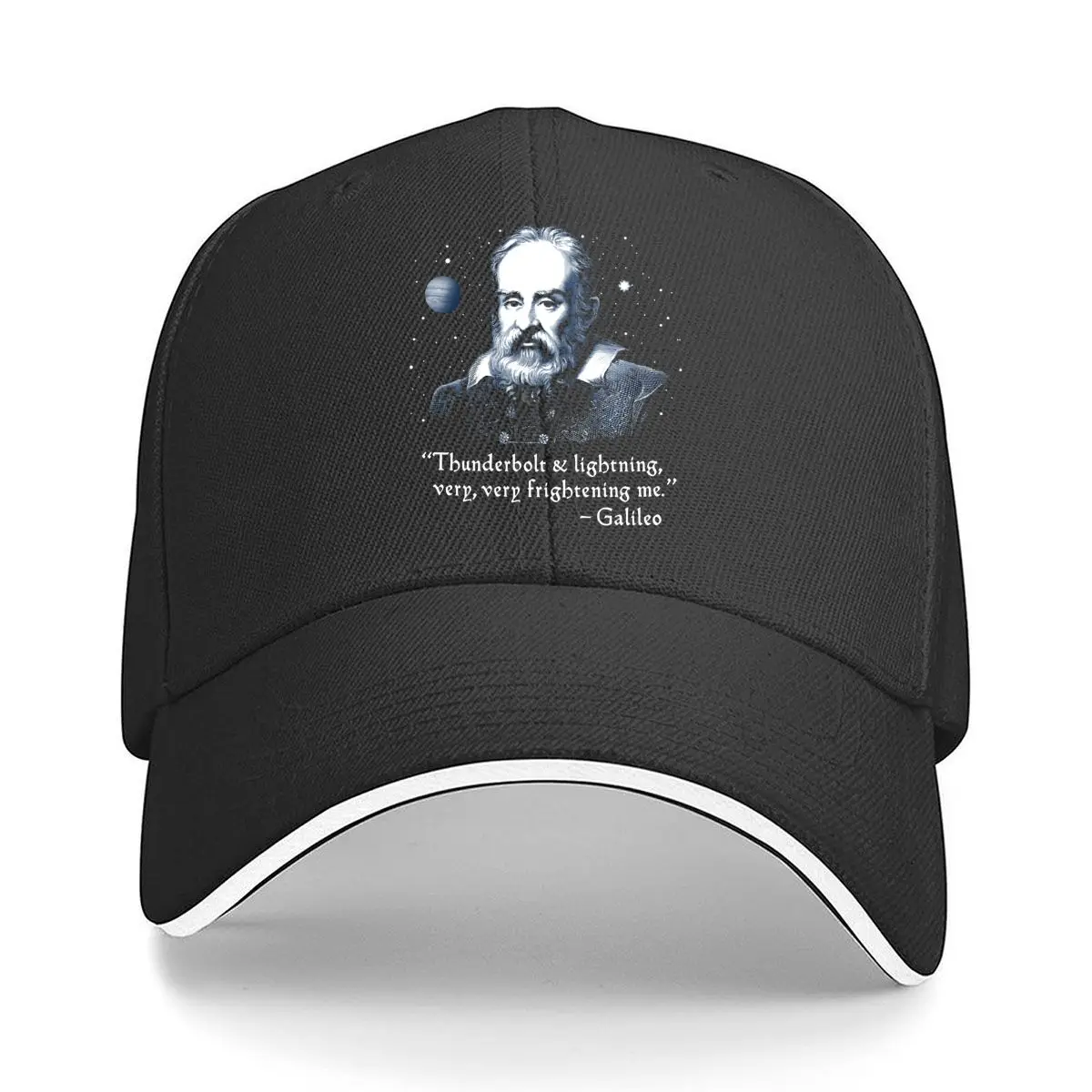 

Galileo Quote Scientist Portrait Art Print Sandwich Baseball Cap