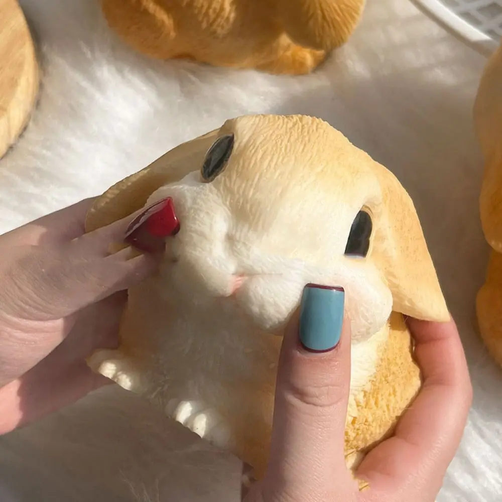 Slow Rebound Big Rabbit Squeeze Toy Animal Cartoon Simulation Rabbit Squeeze Toys Soft Colorful Rabbit Fidget Toy for Kids