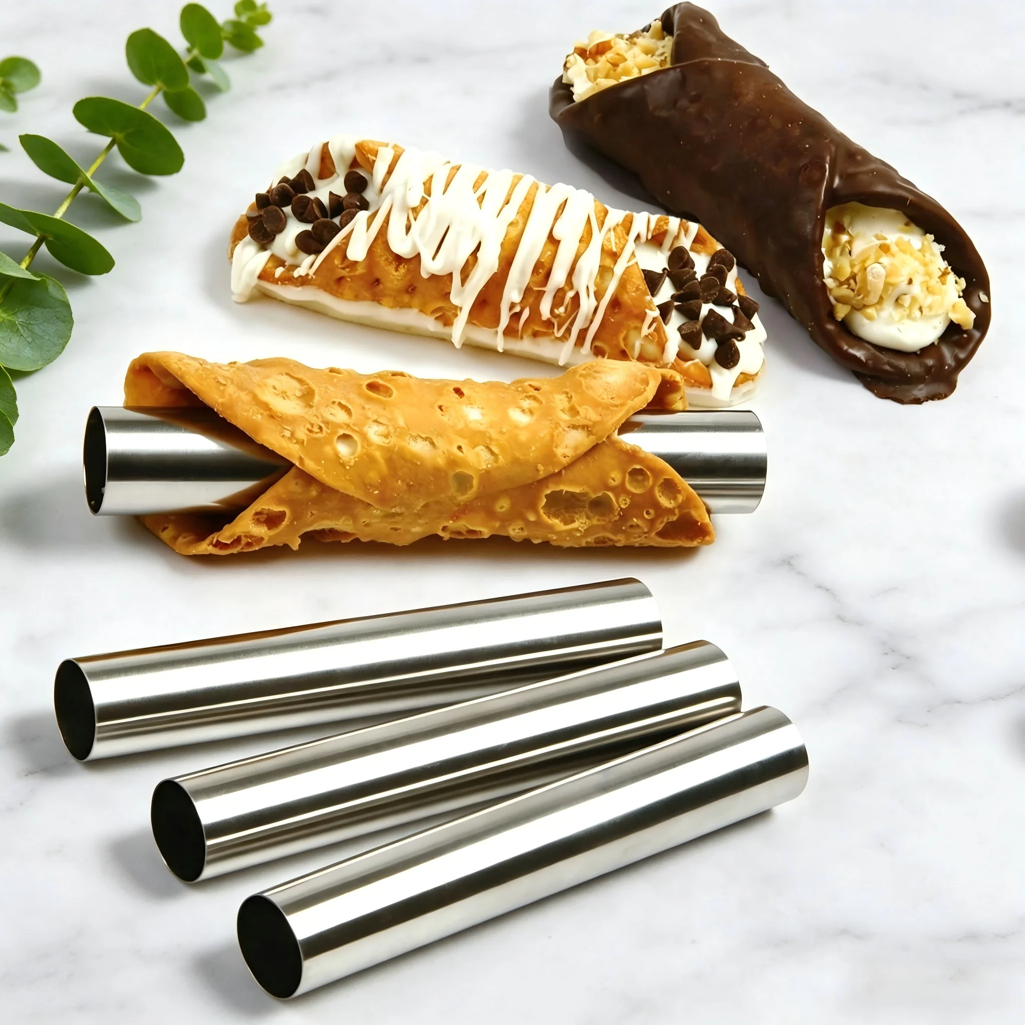 Danish Pancake Pan - 10/20 шт. трубочек для канноли, пищевая