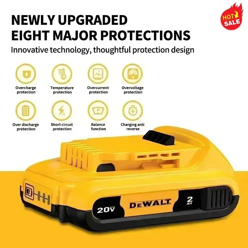 DEWALT Bestseller-Akku, stabiler Strom, Elektrowerkzeug-Akku, DCB205/DCB206/DCB202, kompatibel mit Ladegeräten für mehrere Modelle im Lieferumfang enthalten