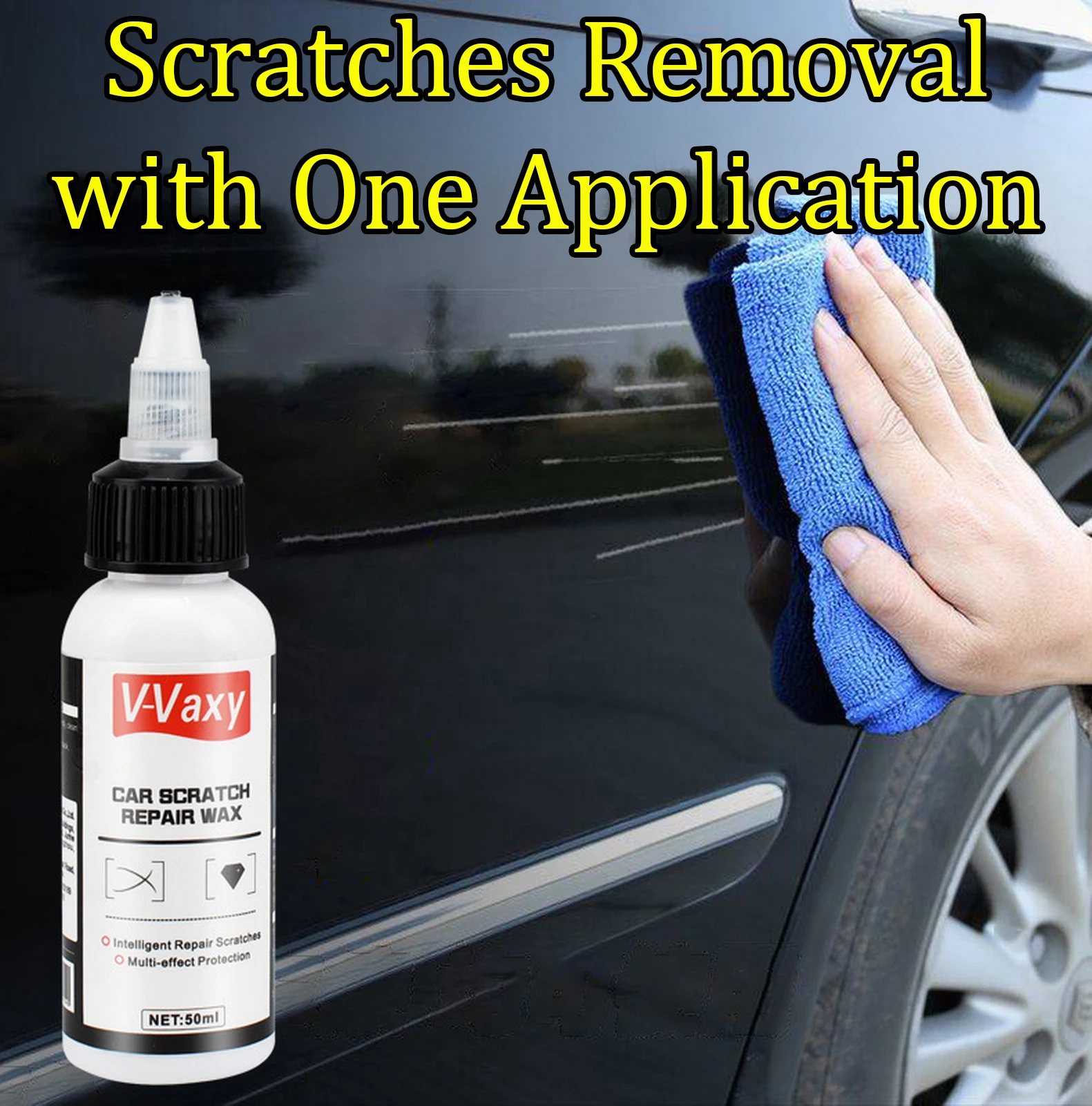 Car Paint Scratch Remover Wax Convenient to Apply Effectively Eliminates Scratches for All Vehicle Surface Care