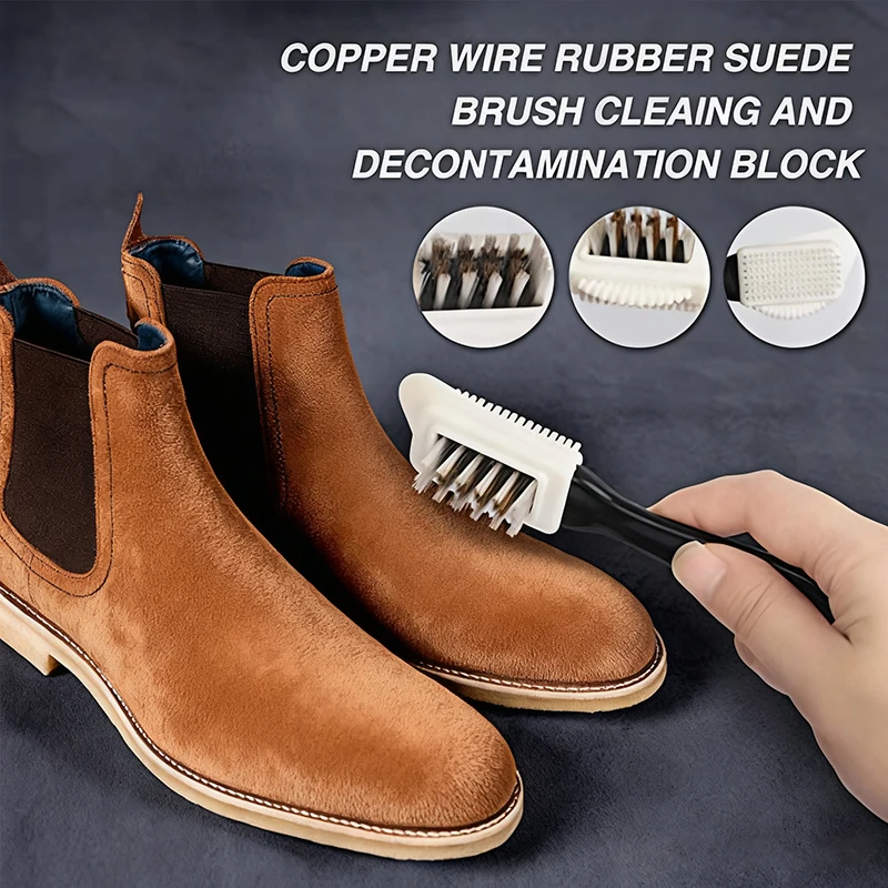 

Щетка для обуви из замшевой нубука, щетка для обуви от пятен, стальные пластиковые резиновые сапоги, щетка для чистки внутренних кроссовок из кожи